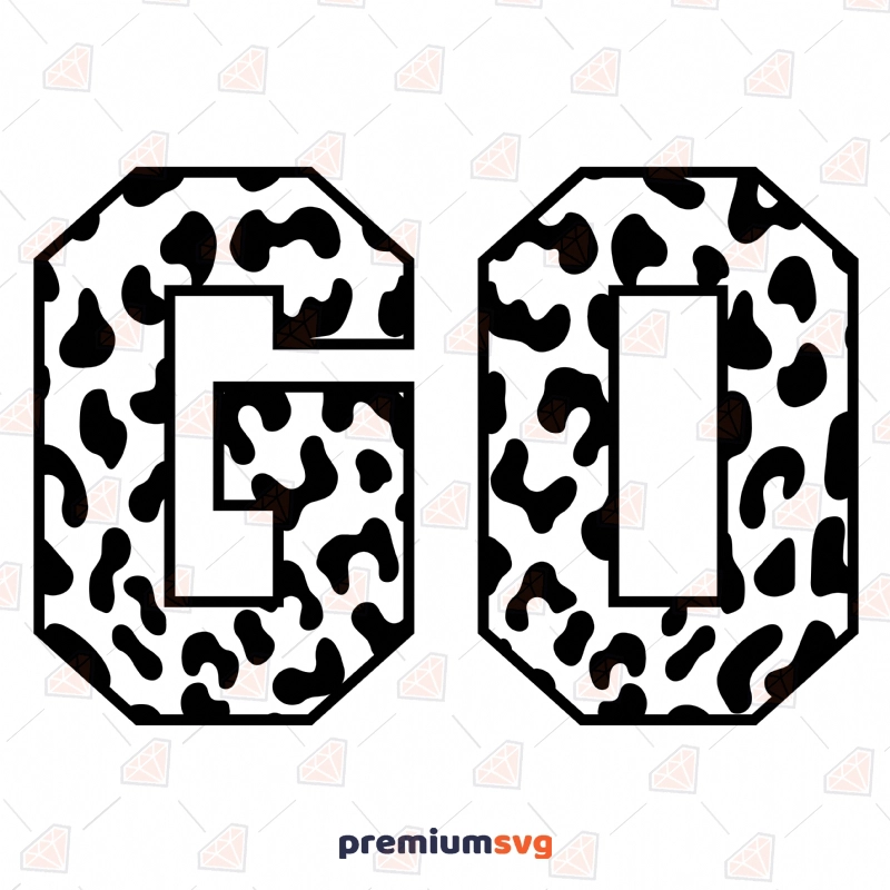 Go with Leopard SVG Cut File, Instant Download Football SVG Svg