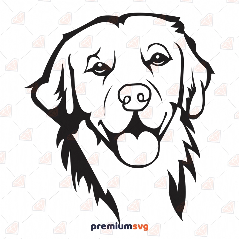 Golden Retriever SVG Cut File, Retriever Vector Instant Download Drawings Svg