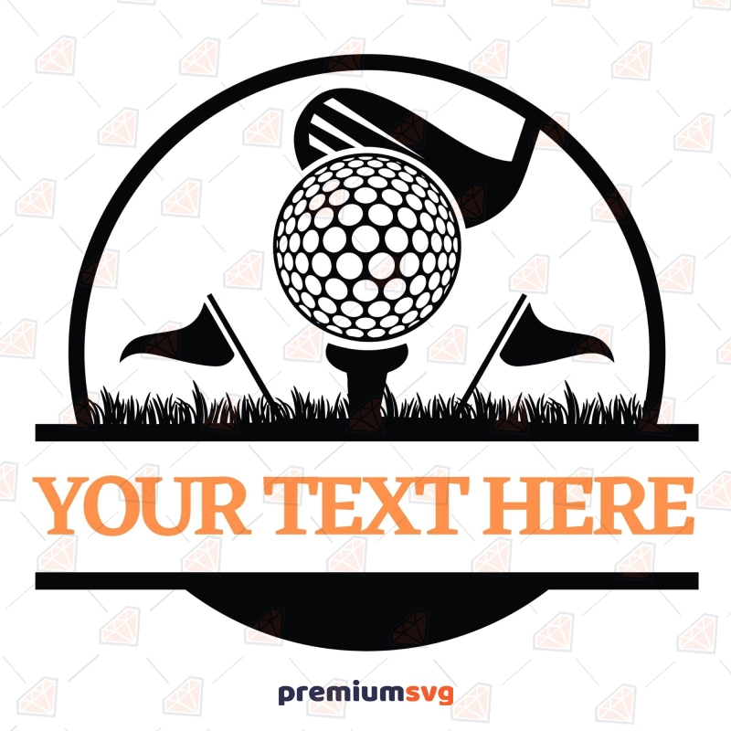 Golf Monogram SVG , Flag Ball SVG Instant Download Golf SVG Svg