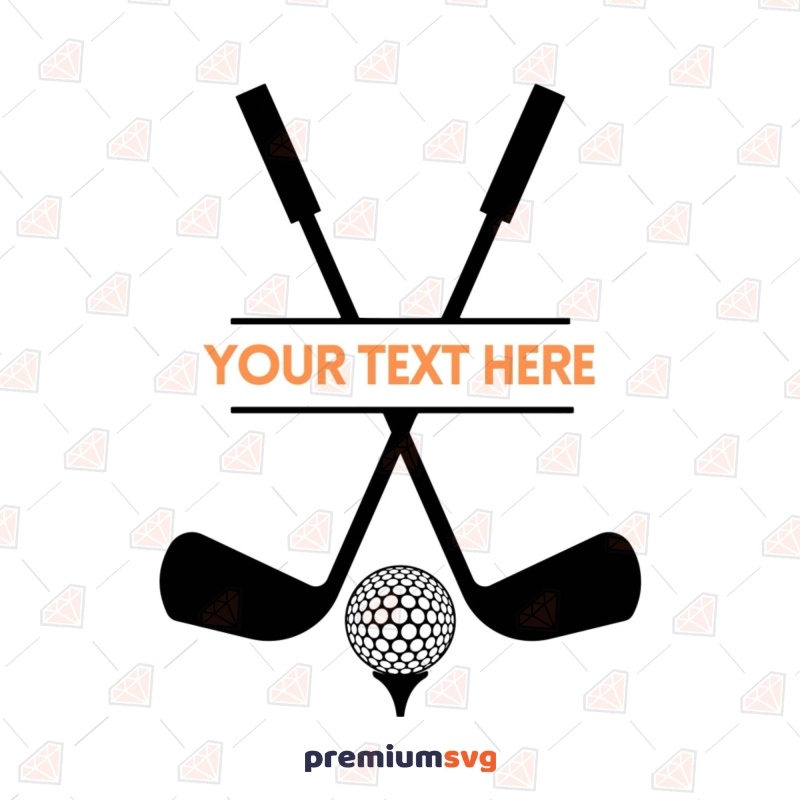 Golf Monogram SVG Cut File, Instant Download Golf SVG Svg