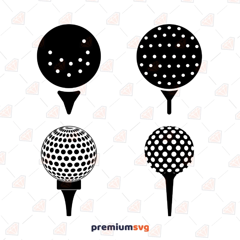 Golf Tee Bundle SVG Cut File, Instant Download Golf SVG Svg