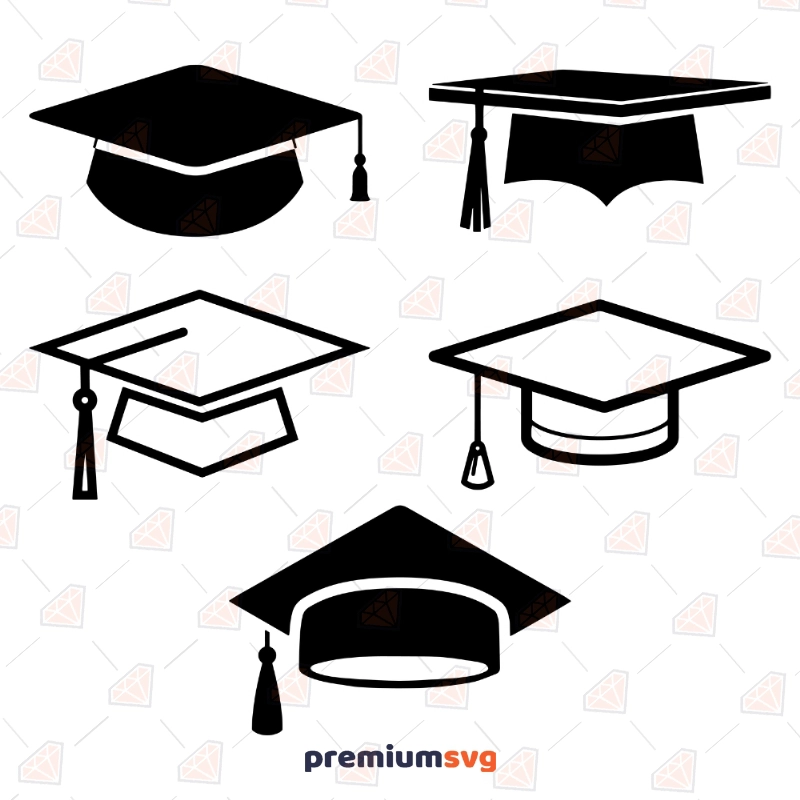 Graduation Caps Svg Bundle, Graduation Hat Svg