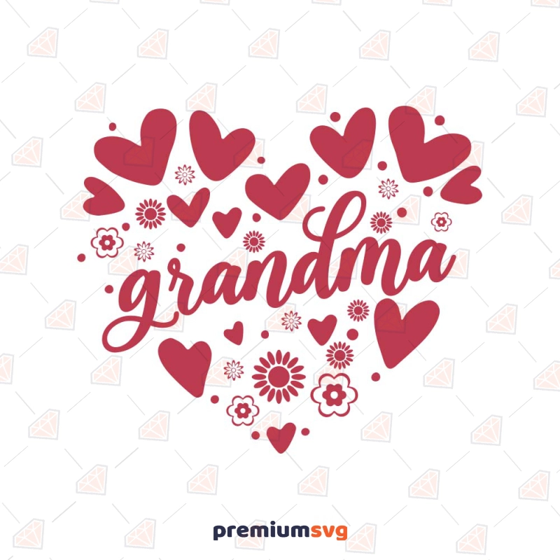 Grandma Floral Heart SVG, Mother's Day SVG Mother's Day SVG Svg