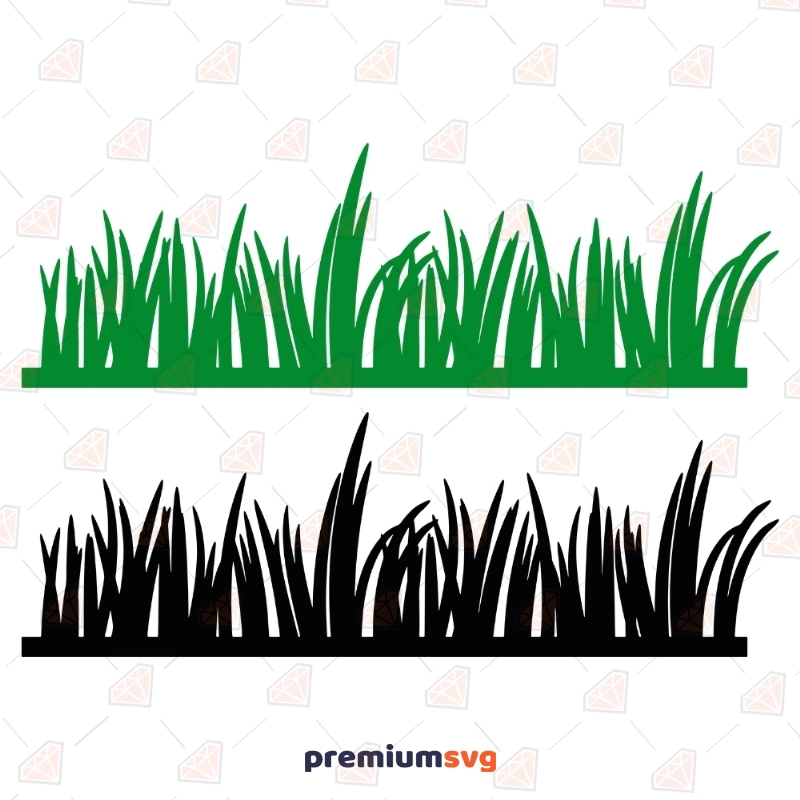 Grass SVG Clipart Files, Grass Vector File Instant Download Drawings Svg
