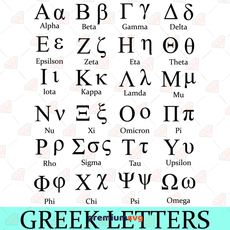 Greek Alphabet SVG Cut File, Greek Letter SVG Font Svg