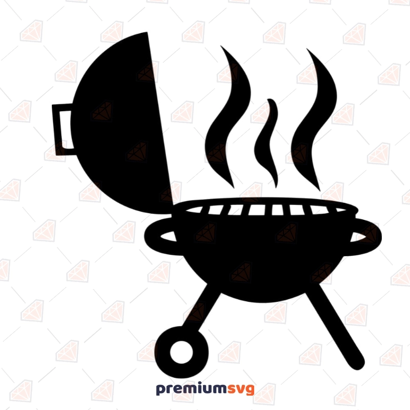 Grill Clipart Black and White SVG, Barbeque Grill SVG Vector Objects Svg
