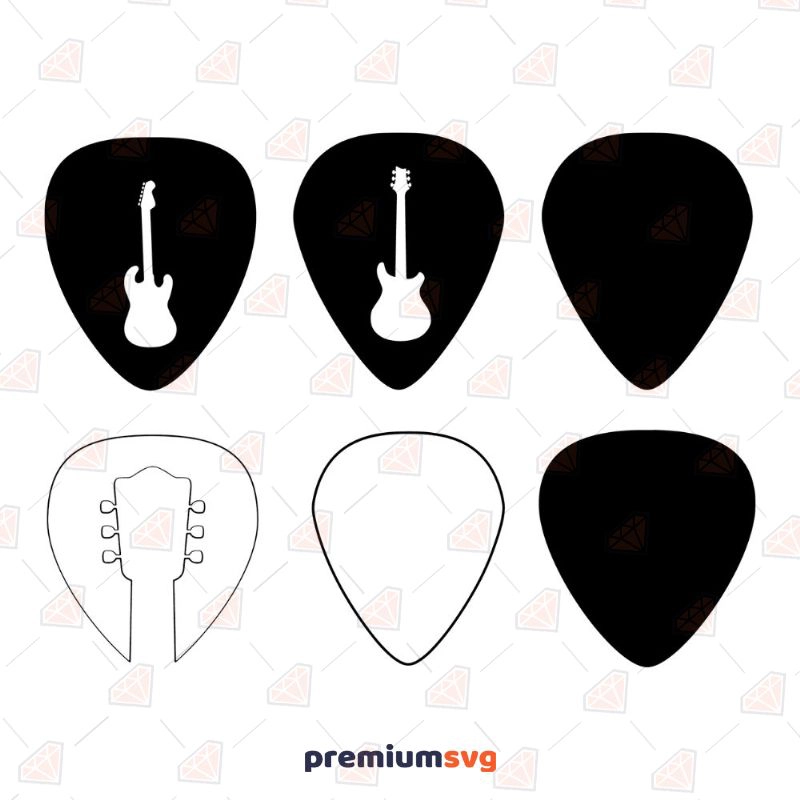 Guitar Pick Bundle Svg Music SVG Svg