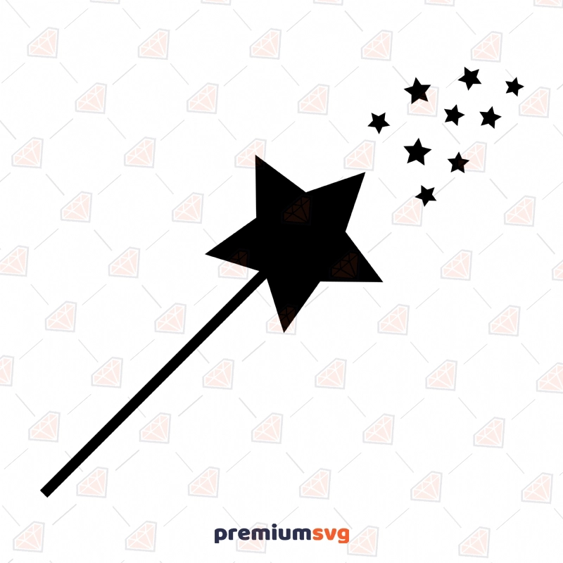 Halloweeen Star Wand SVG Cut Files, Magic Wand SVG Halloween SVG Svg