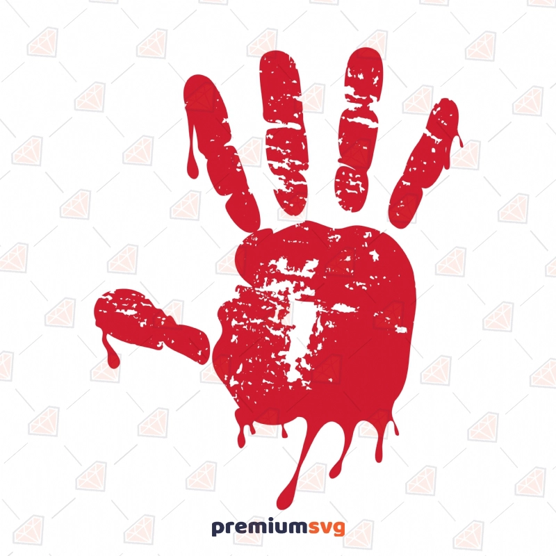 Bloody Hand SVG, Halloween Scary Hand SVG Clipart Halloween SVG Svg