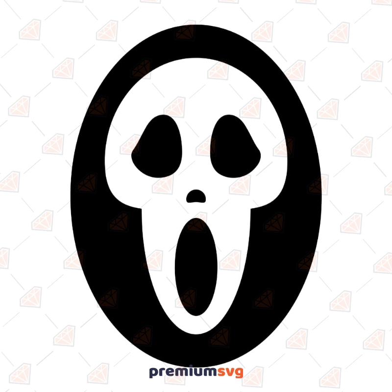Halloween Scary Mask SVG Cut File, Instant Download Halloween SVG Svg