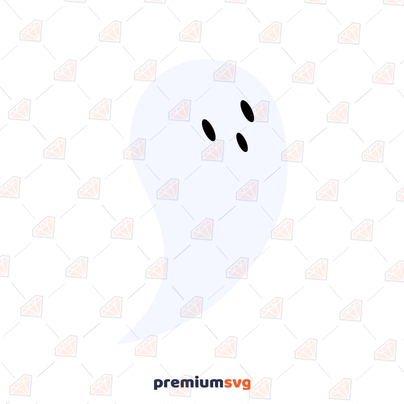 Halloween White Ghost SVG, Ghost SVG Instant Download Halloween SVG Svg