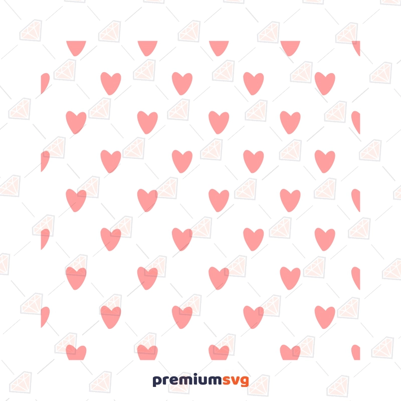 Hand Drawn Heart Pattern SVG, Pink Background SVG Background Patterns Svg