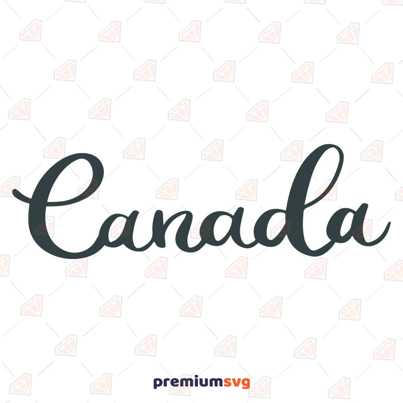Handwritten Canada Text SVG Design, Canada Logo SVG Vector Files Flag SVG Svg