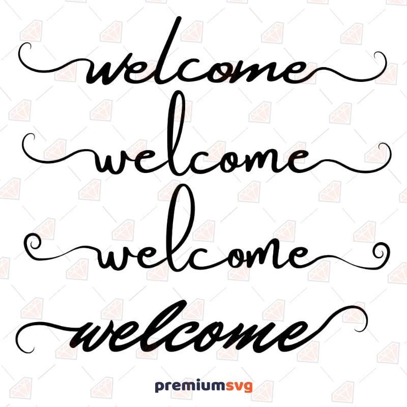 Handwritten Welcome Sign SVG File Sign and Symbol Svg