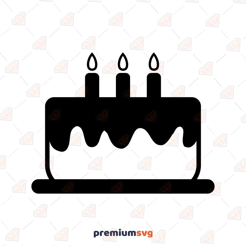 Happy Birthday Cake SVG, Cut and Clipart Files Birthday SVG Svg