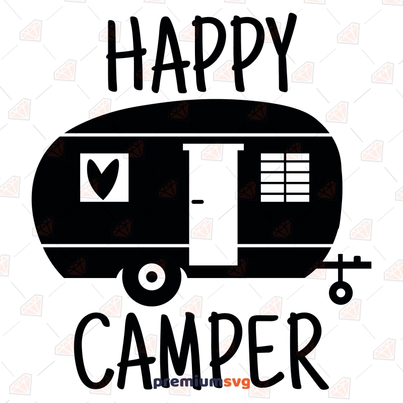 Happy Camper SVG, Camping Van SVG Instant Download Camping SVG Svg