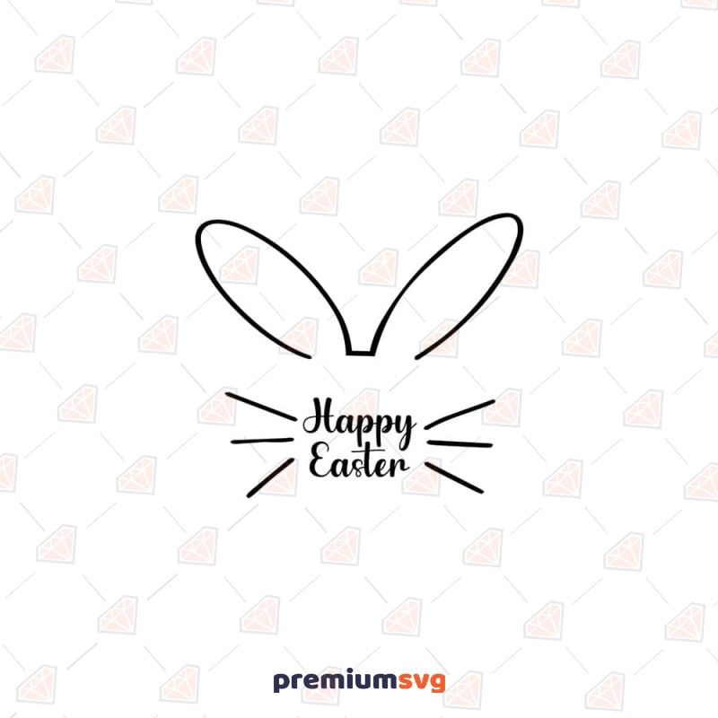 Happy Easter Bunny Face SVG Cut File Easter Day SVG Svg