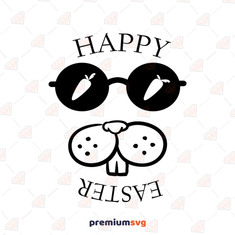 Happy Easter Bunny Face SVG, Easter Day SVG File Easter Day SVG Svg