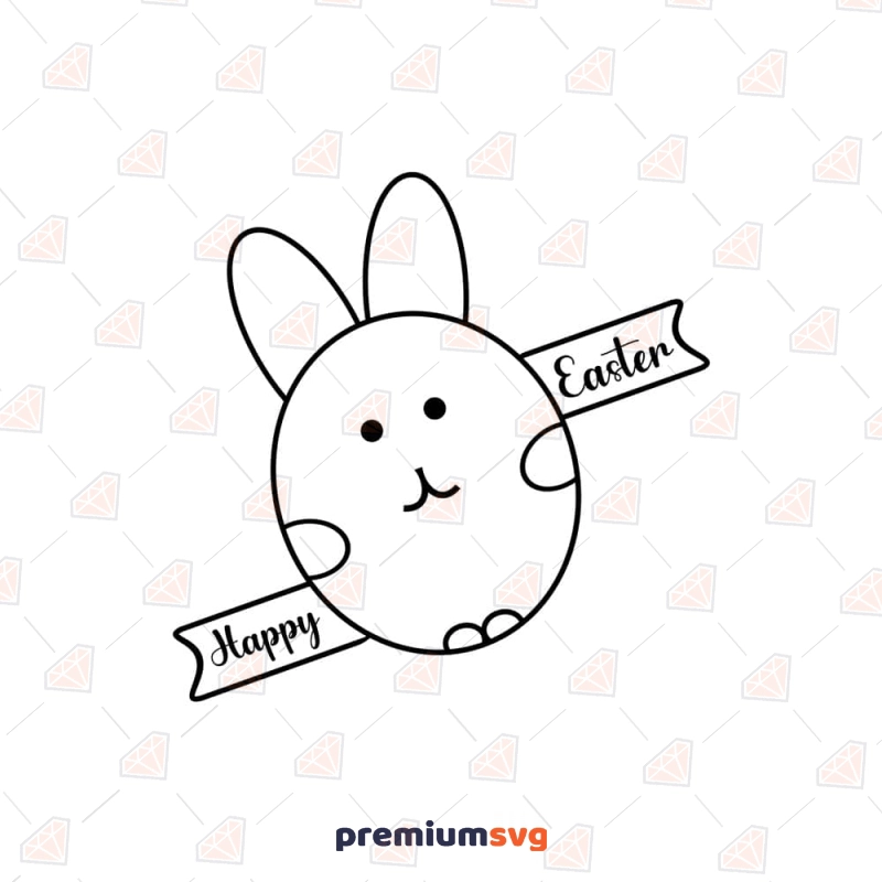 Happy Easter Bunny SVG File Easter Day SVG Svg