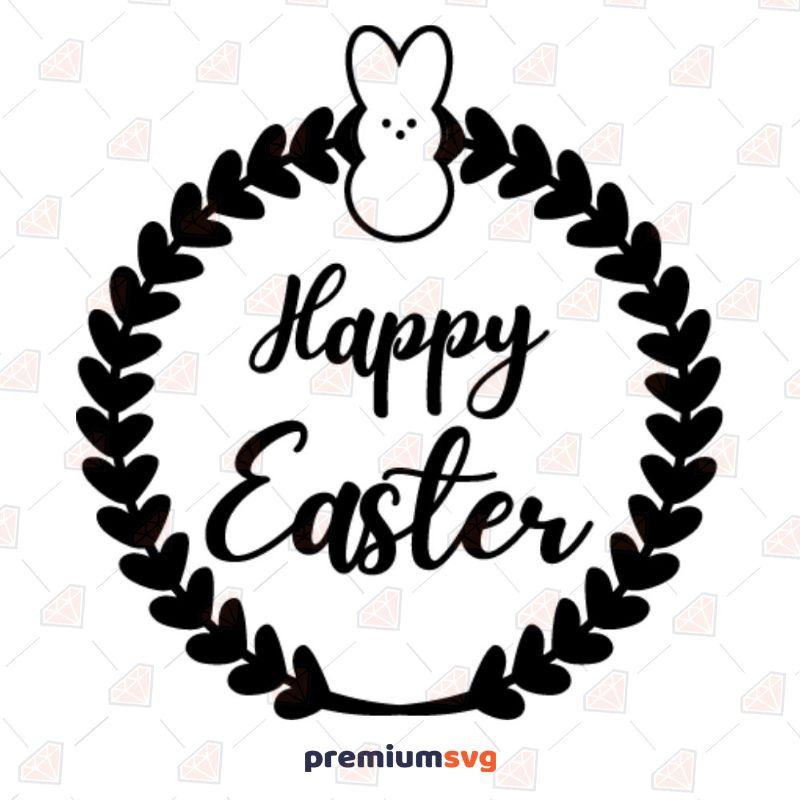 Easter Wreath SVG, Happy Easter SVG Cut File Easter Day SVG Svg