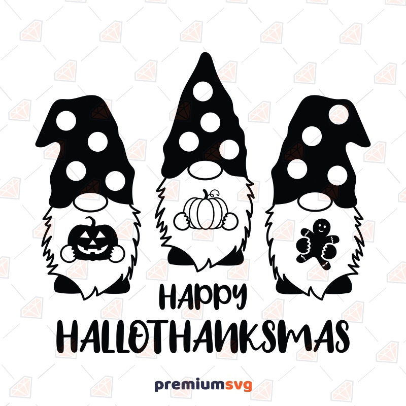 Happy Hallothanksmas SVG, Gnomes SVG Halloween SVG Svg