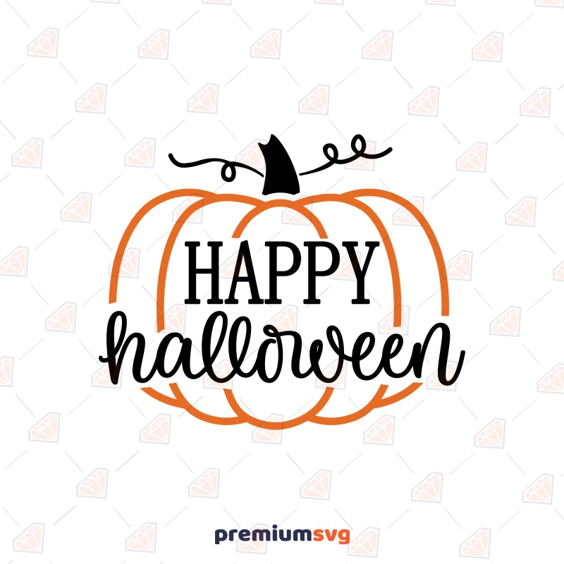 Happy Halloween Pumpkin SVG Cut File Halloween SVG Svg