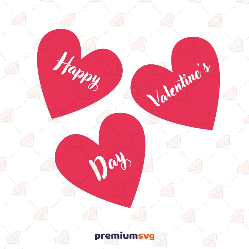 Happy Valentine's Day SVG with Hearts Valentine's Day SVG Svg