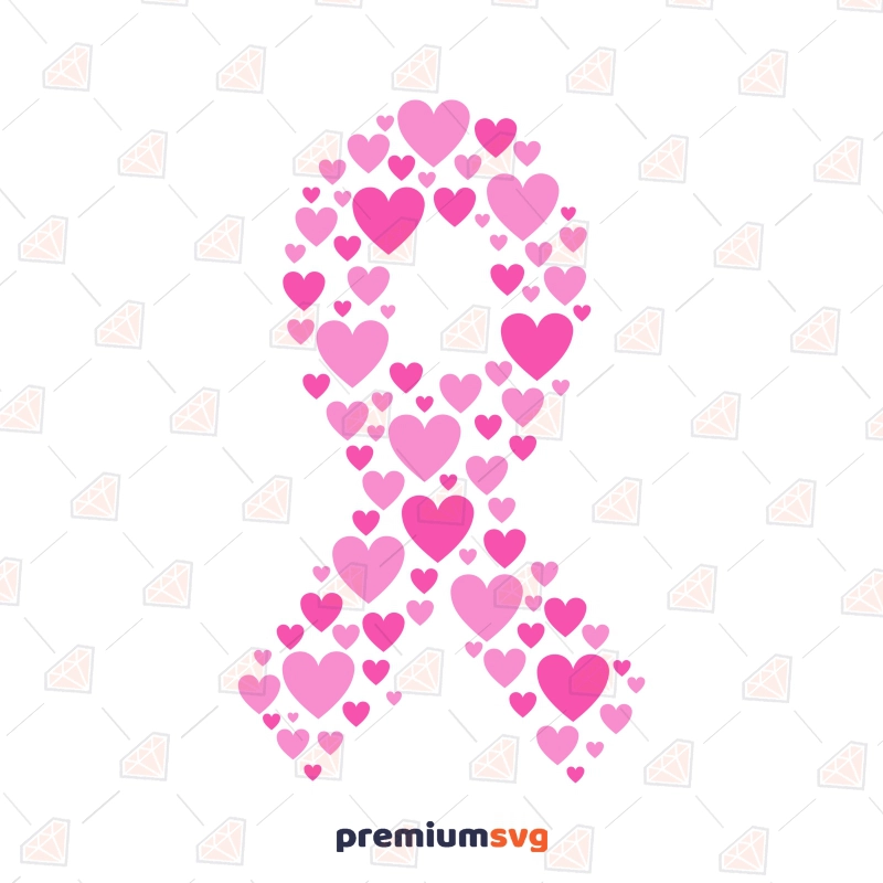 Heart Cancer Ribbon SVG, Cancer Awareness Ribbon SVG Cancer Day SVG Svg