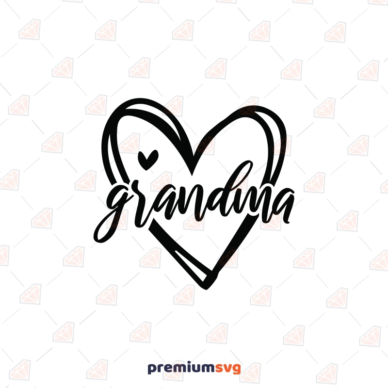 Heart Grandma SVG Files For Cricut Mother's Day SVG Svg
