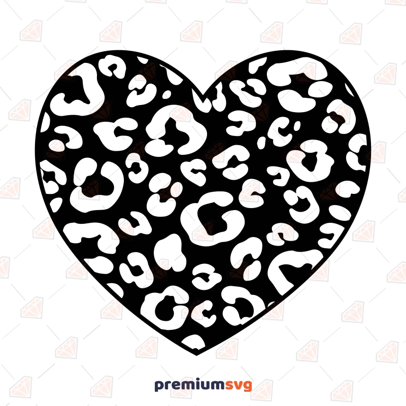 Heart Leopard Print SVG Leopard Print SVG Svg