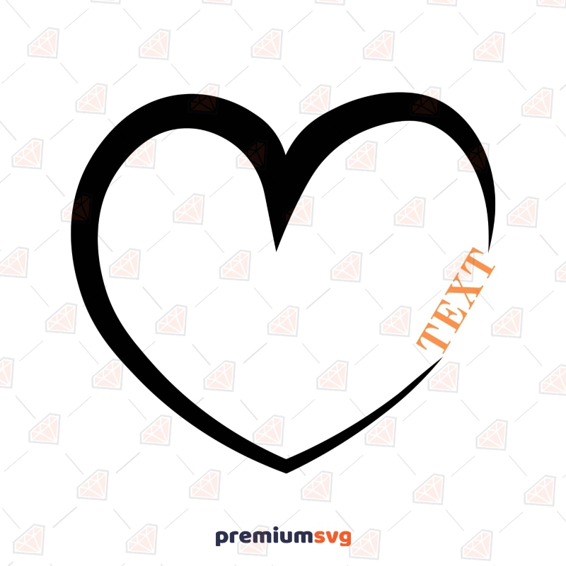 Heart Monogram Frame SVG, Vector Files Drawings Svg