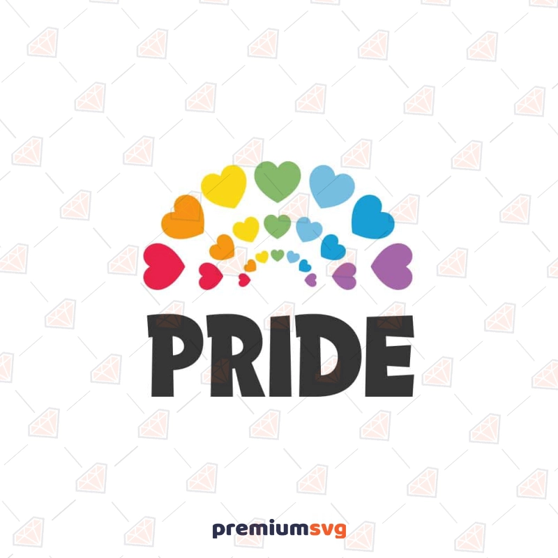 Heart Rainbow Pride SVG Cut File Lgbt Pride SVG Svg