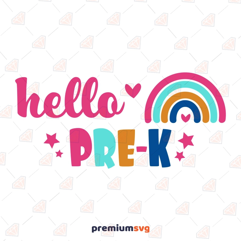 Hello Pre K SVG, First Day of School SVG Teacher SVG Svg