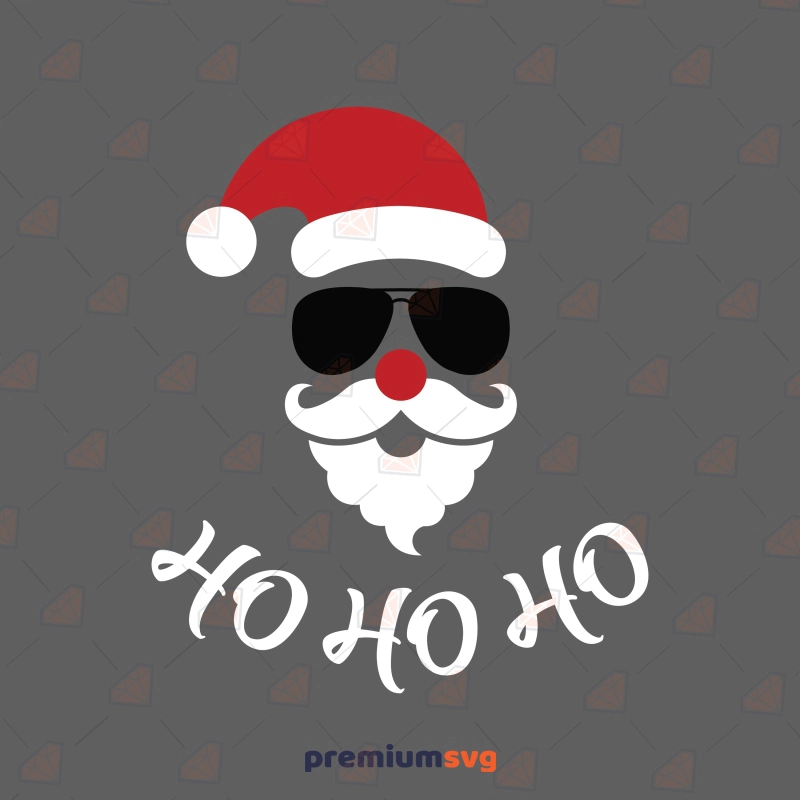 Ho Ho Ho Santa Hat and Glasses SVG, Christmas SVG Christmas SVG Svg