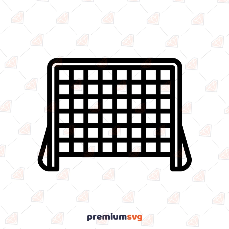Hockey Net Silhouette SVG Cut File, Instant Download Hockey SVGs Svg