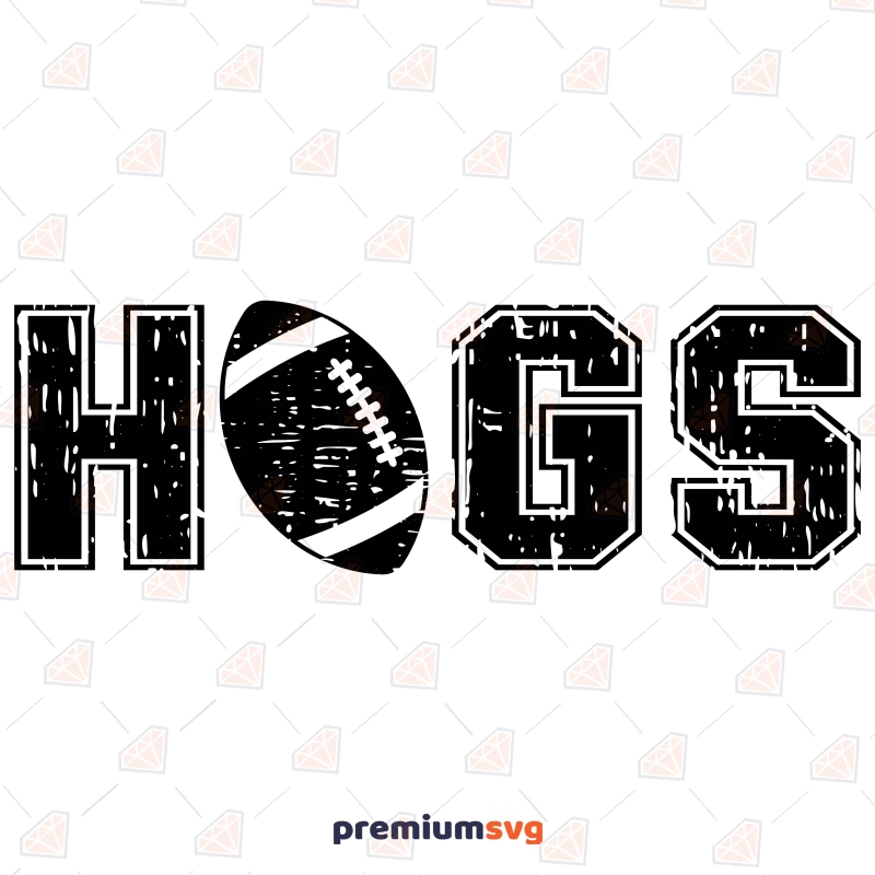 Hogs with American Football SVG Design Football SVG Svg