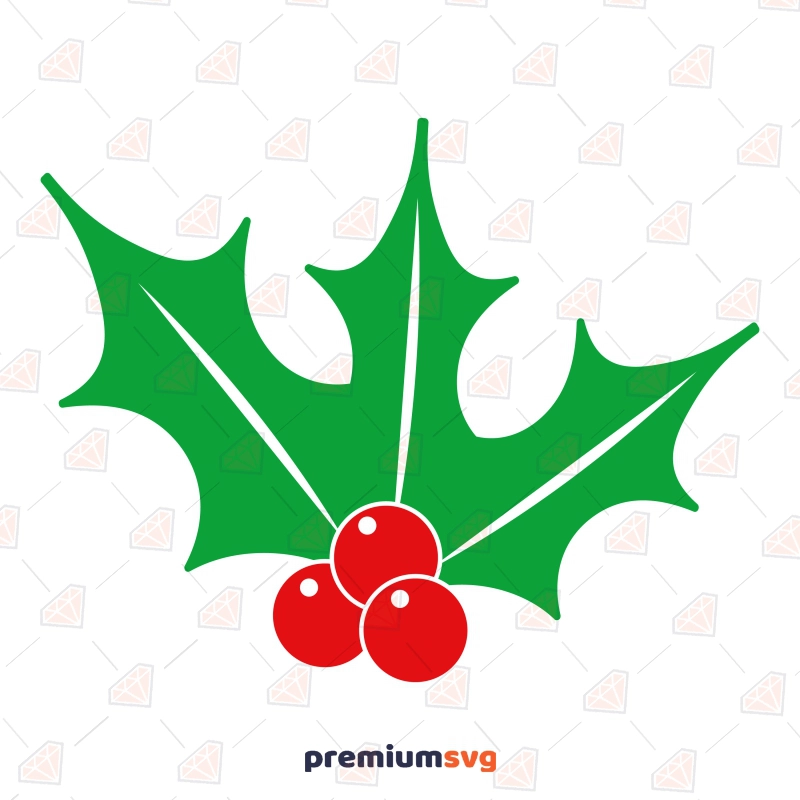 Holly Berry SVG Design, Christmas SVG Vector Files Christmas SVG Svg