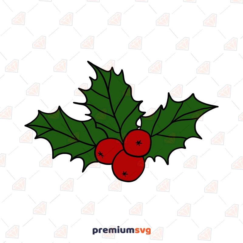 Christmas Holly Svg, Christmas Holly Clip Art, Holly Berries Svg, Christmas  Clip Art, Christmas Holly Leaves, Cricut Silhouette Cut File 