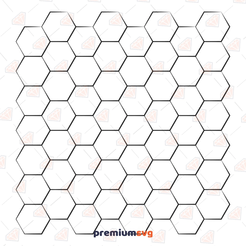 Honeycomb Hexagon Pattern SVG Cut File Geometric Patterns Svg