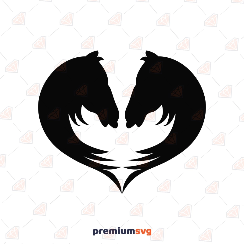 Horse Head Heart SVG, Horse Love SVG Horse SVG Svg