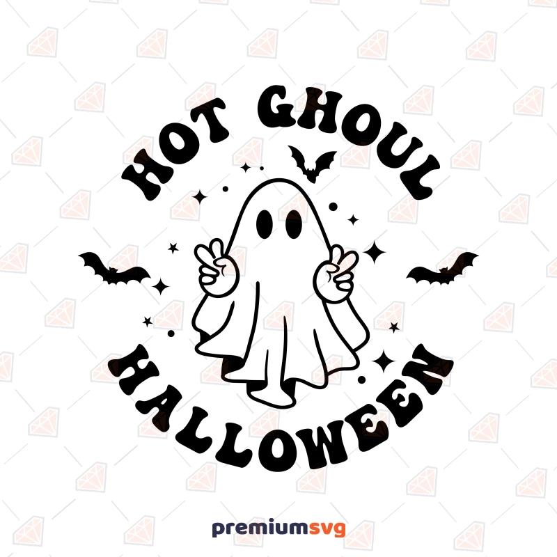 Hot Ghoul Halloween SVG Cut File, Ghoul Season SVG Halloween SVG Svg