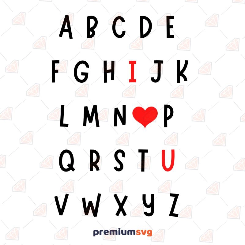 Alphabet Letters Font Free Svg Files - SVG Heart