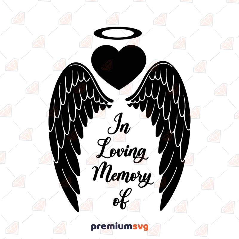 Angel Wings In Loving Memory Custom Name T-Shirt