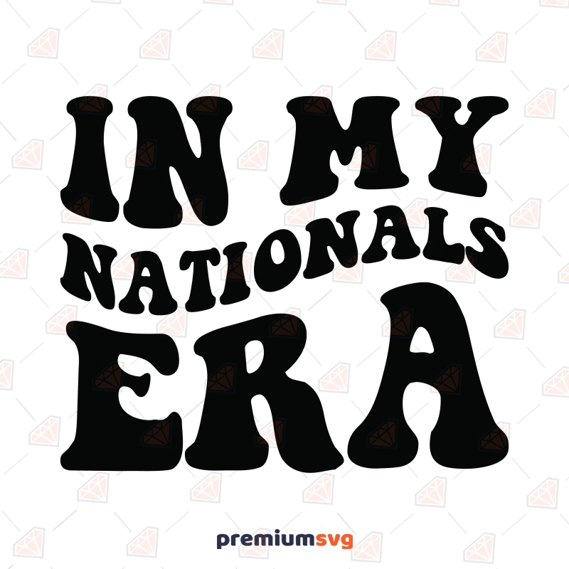 In My Nationals Era SVG, PNG, JPG Files Baseball SVG Svg