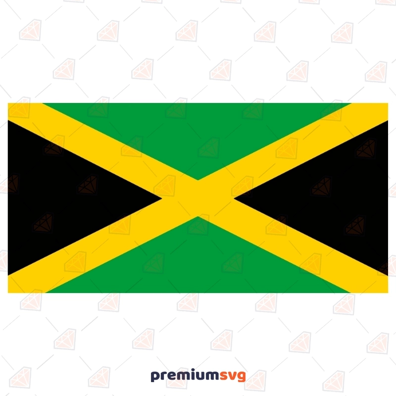 Jamaica Flag Svg Vector File Flag SVG Svg
