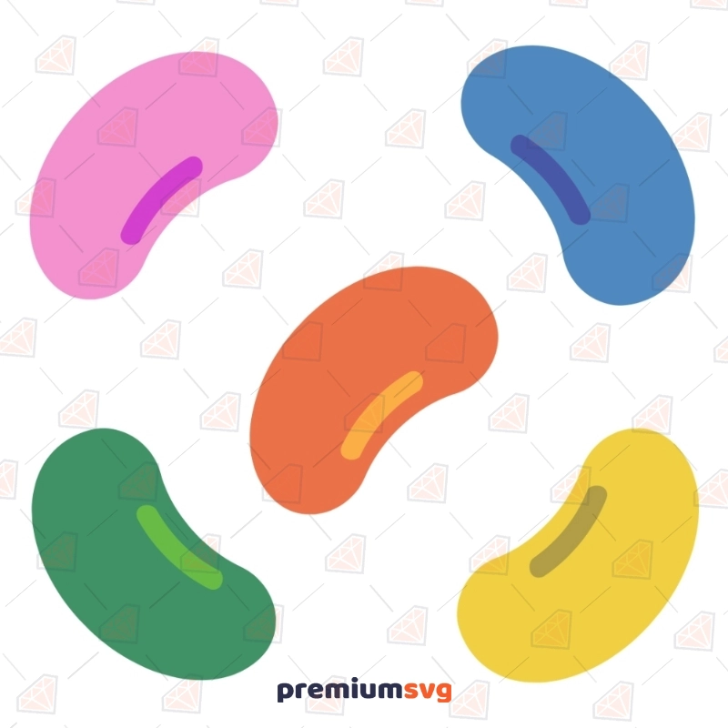 Jelly Beans SVG, Jelly Beans Clipart Cut Files Instant Download Vector Illustration Svg