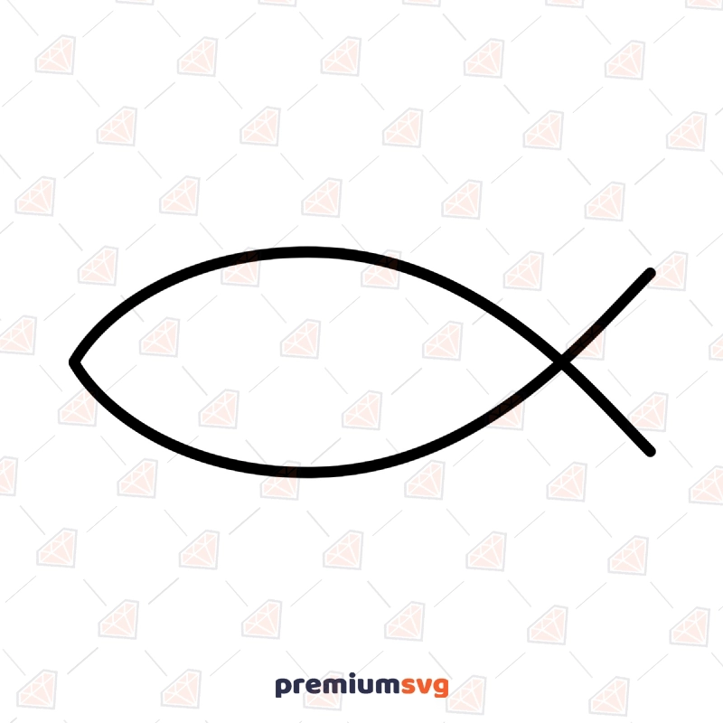 Christian Fish Symbol SVG, Fish Sign Of Jesus Vector Files Christian SVG Svg