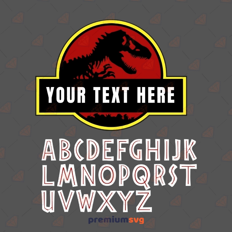 Jurassic Park SVG Monogram File, Instant Download Cartoons Svg