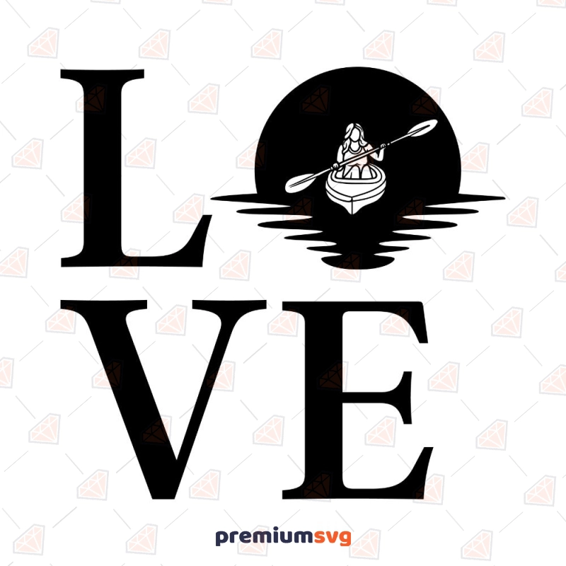 Kayaking Love Retro Sunset SVG Kayak SVG Svg