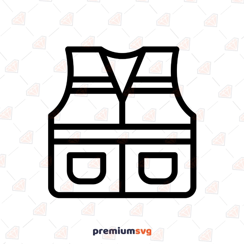 Kayaking Vest SVG Cut File, Instant Download Kayak SVG Svg